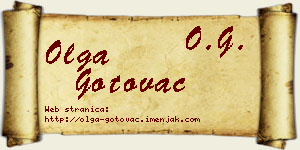 Olga Gotovac vizit kartica